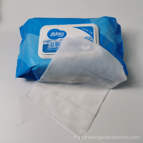 Lingettes humides jetables dans les toilettes pour adultes